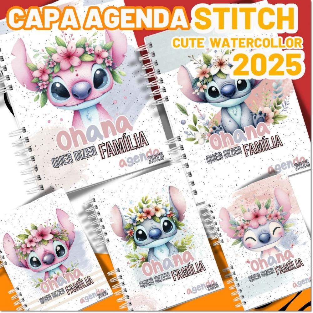 capa caderno stitch glitter