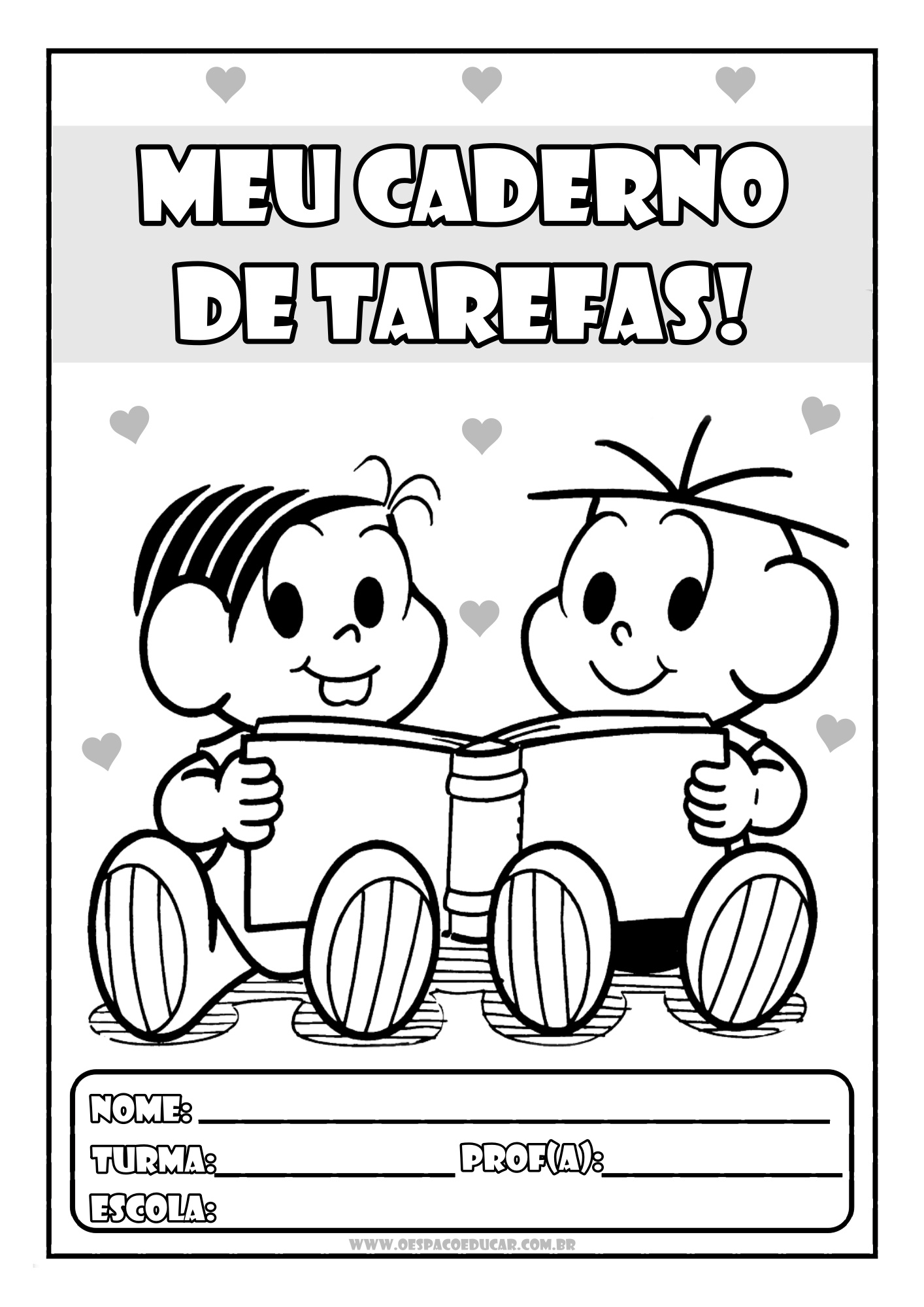 capa de caderno sem pauta para imprimir