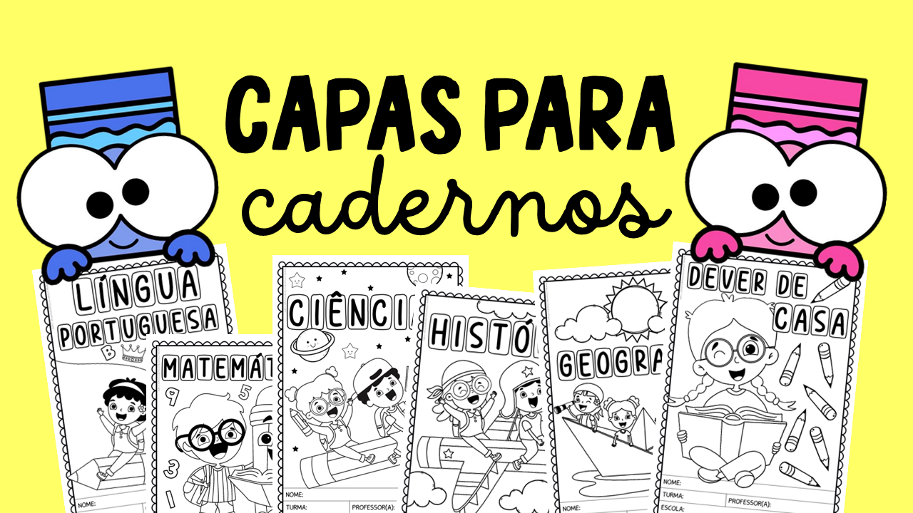capa de caderno para fichário imprimir