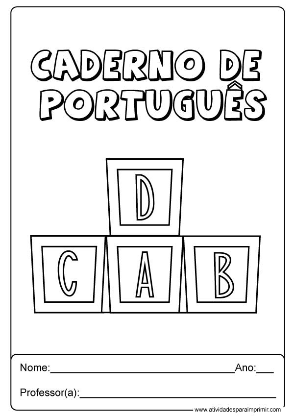 capa de caderno escolar pdf