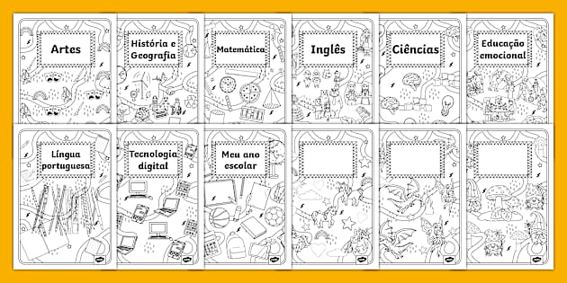 capa de caderno artesanal para imprimir
