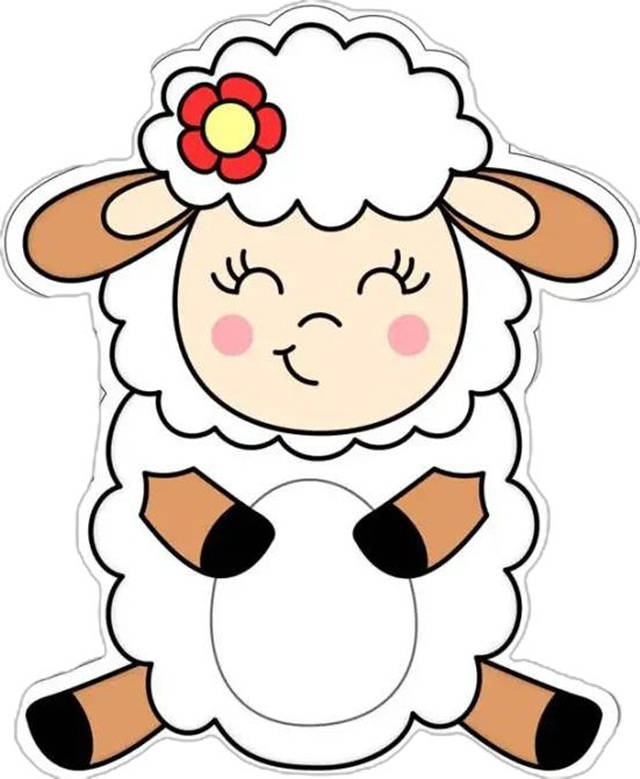 carinha de ovelha para colorir
