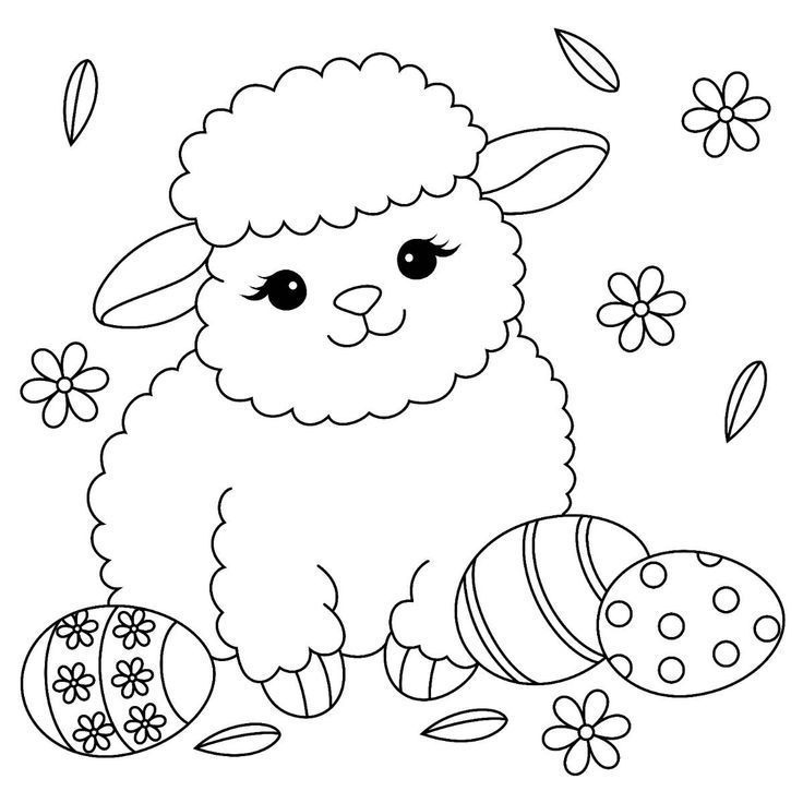 carinha de ovelha para colorir