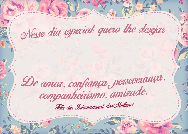 Cartão personalizado Dia da Mulher Bis