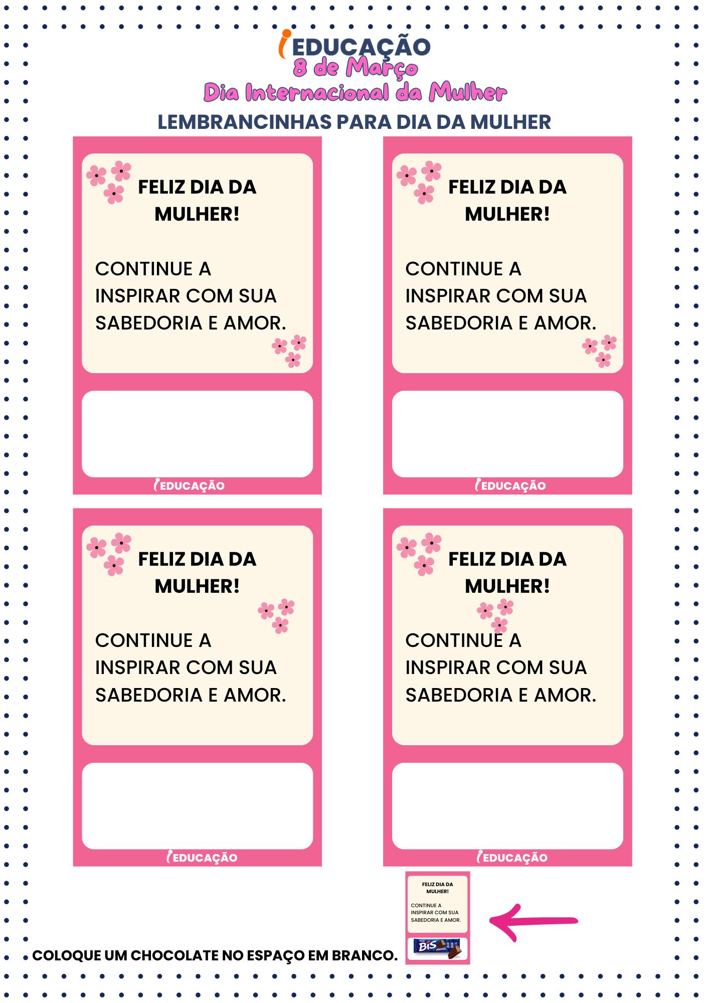 Cartão Bis Dia da Mulher grátis