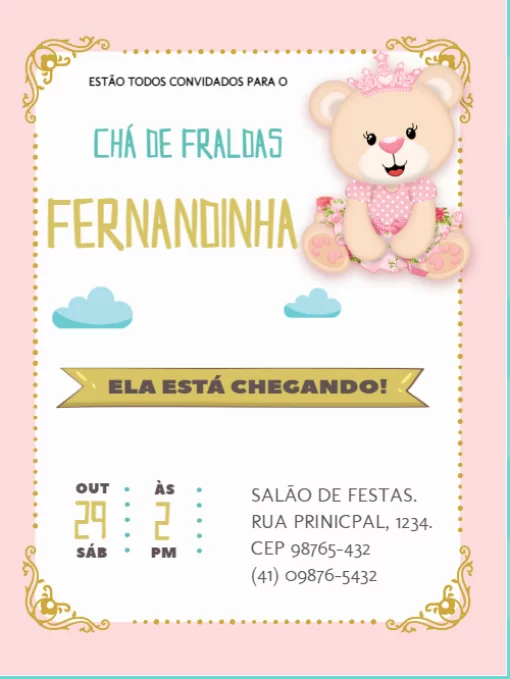 Como Criar um Convite de Chá de Fraldas Online Grátis