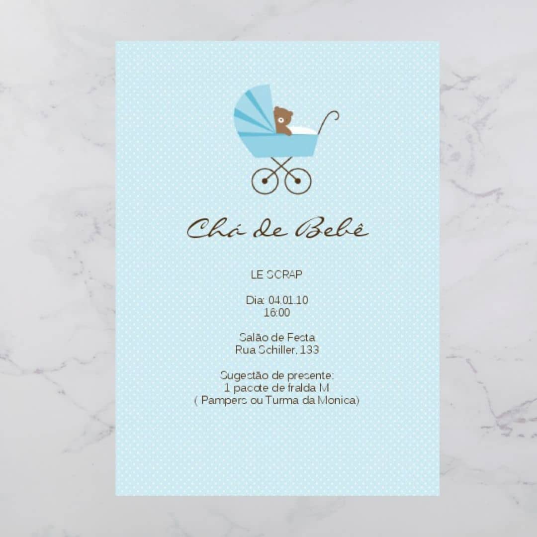 Como Criar um Convite de Chá de Fraldas Online Grátis