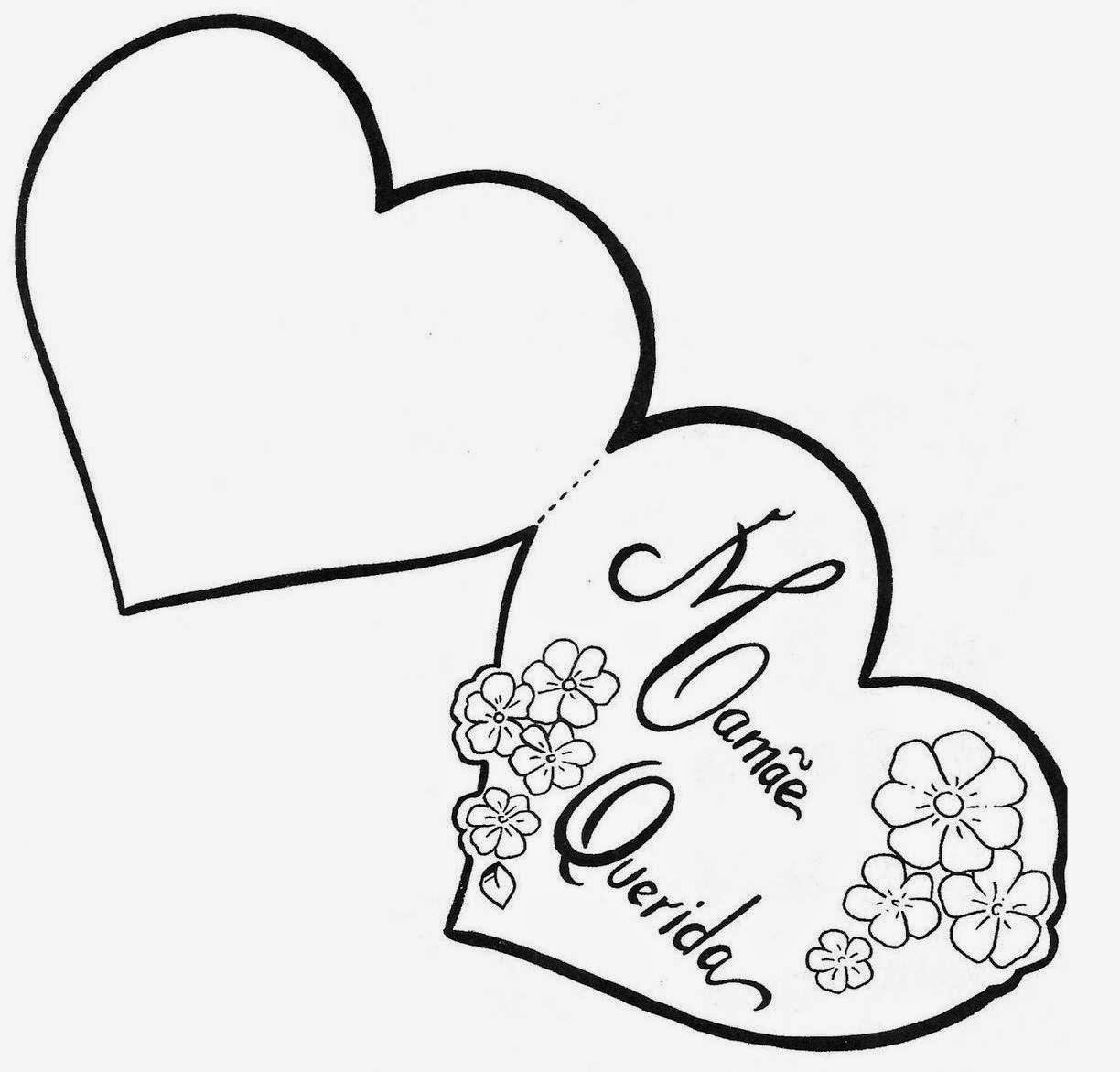 desenho de coração para imprimir