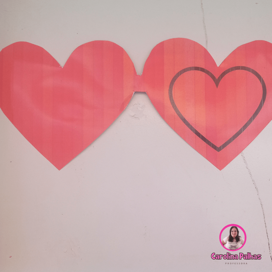 cartão de coração em 3D para imprimir