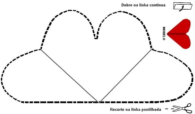 cartão de coração em 3D para imprimir