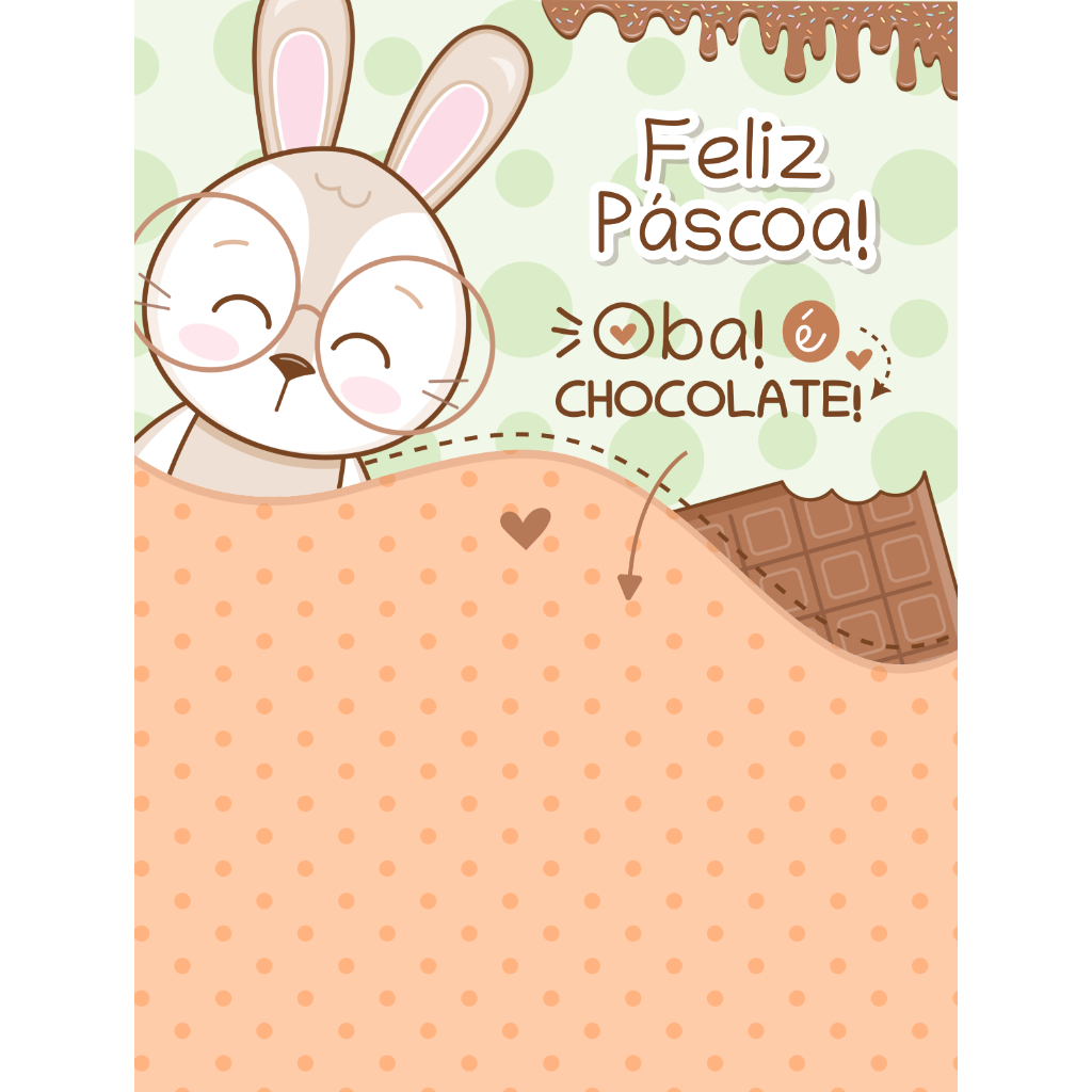 cartao de pascoa com bombom para imprimir