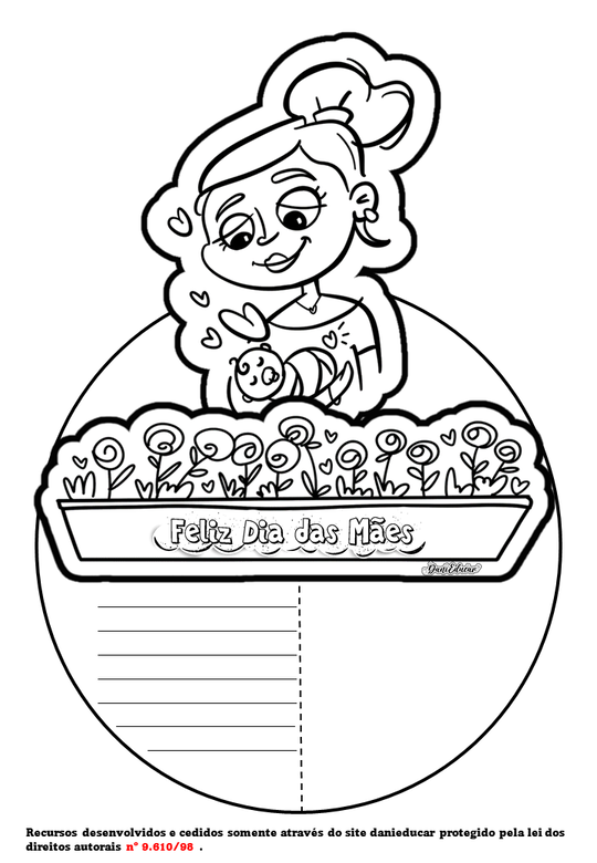 desenhos de dia das mães para colorir