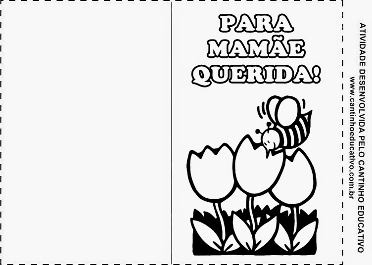 cartão dia das mães fácil para pintar