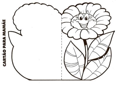 como fazer cartão dia das mães para colorir