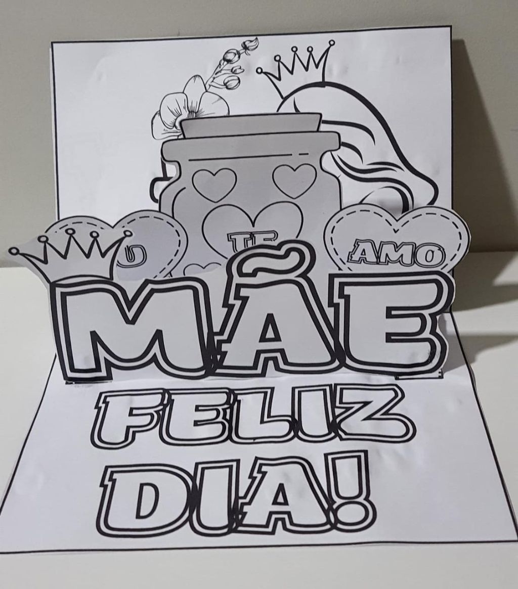 cartão dia das mães para pintar