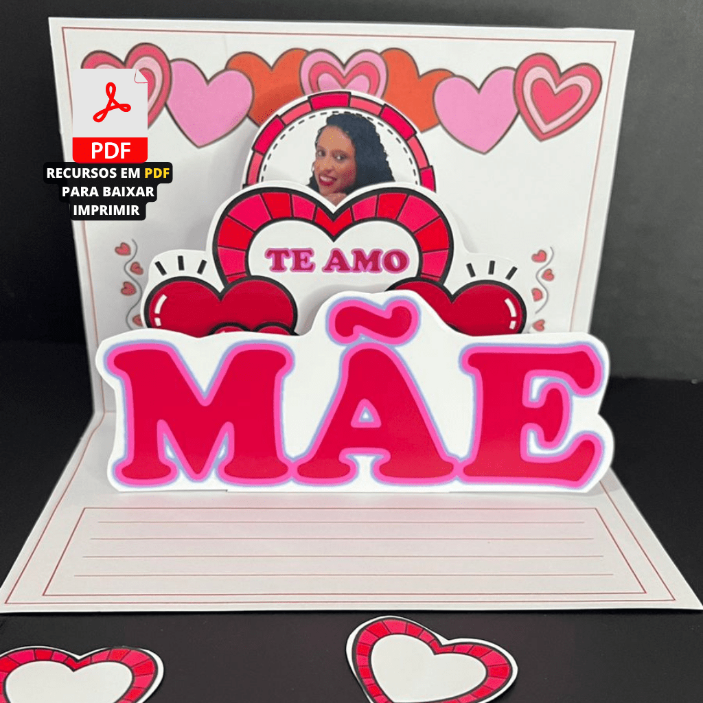 cartão dia das mães para imprimir e colorir