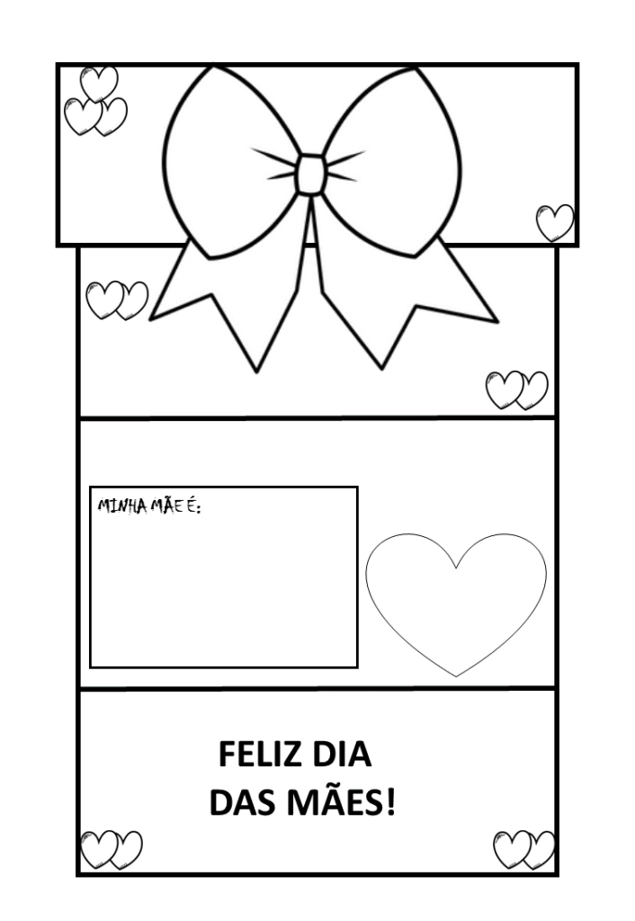 cartão dia das mães simples para imprimir