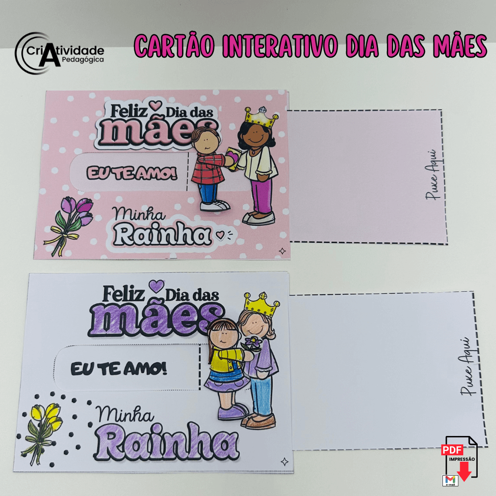 cartão dia das mães para imprimir e colorir grátis