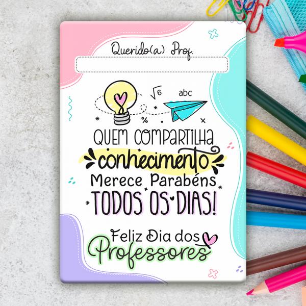 cartão dia do professor para imprimir e colorir