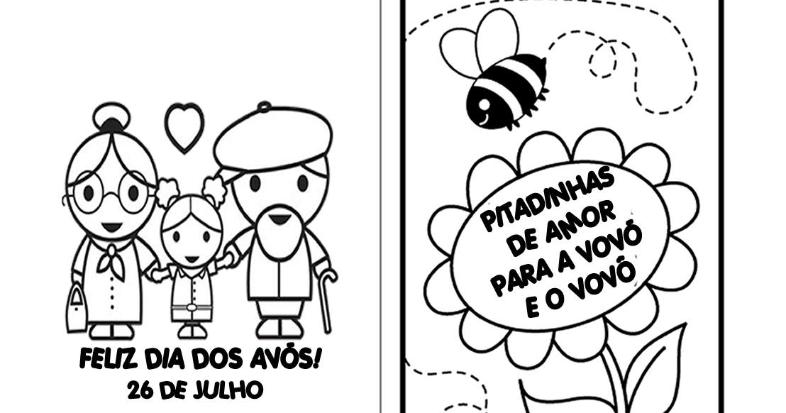 desenho dia dos avós para colorir