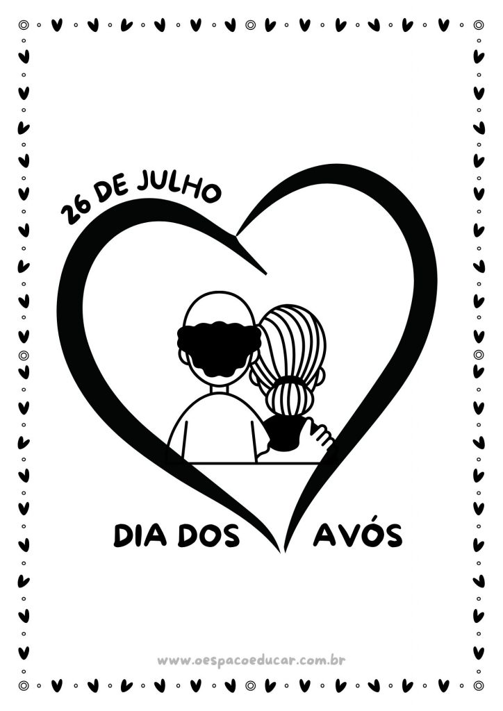 lembrancinha dia dos avós para colorir