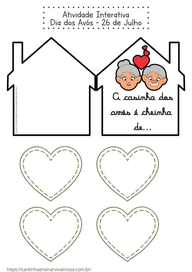atividade dia dos avós para colorir