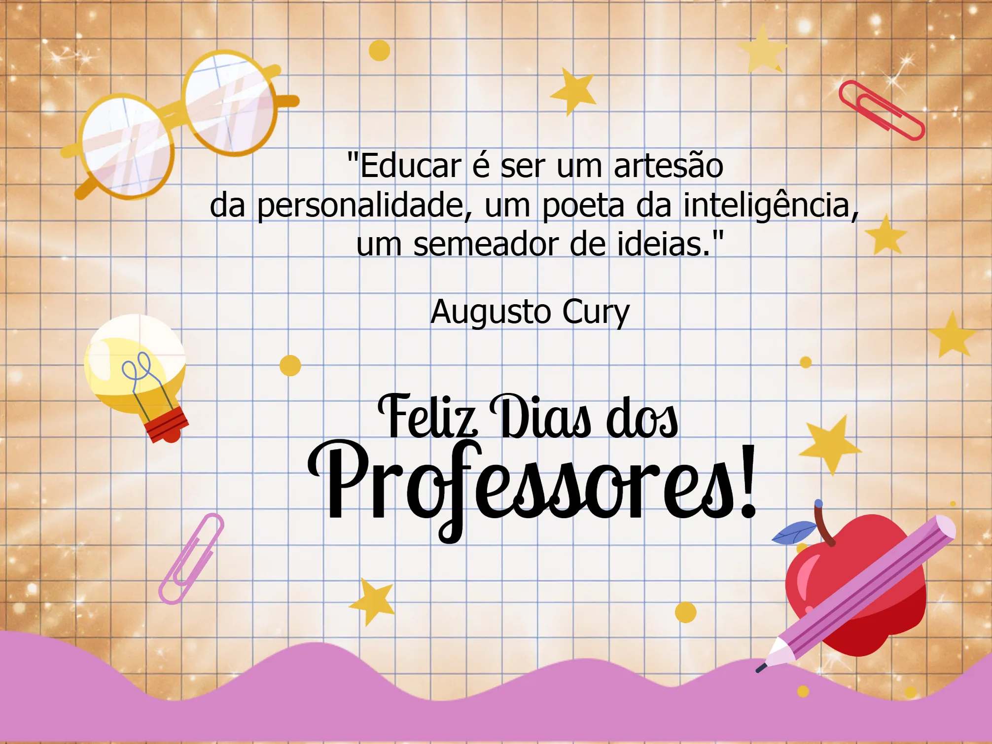 cartão dia dos professores personalizado