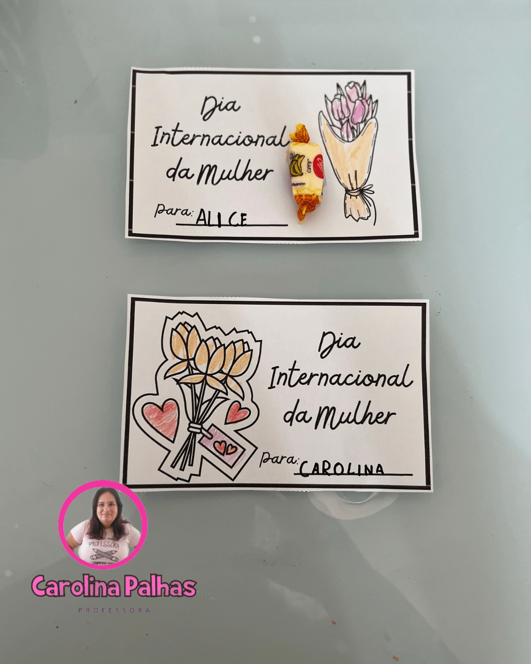 cartão dia da mulher criativo