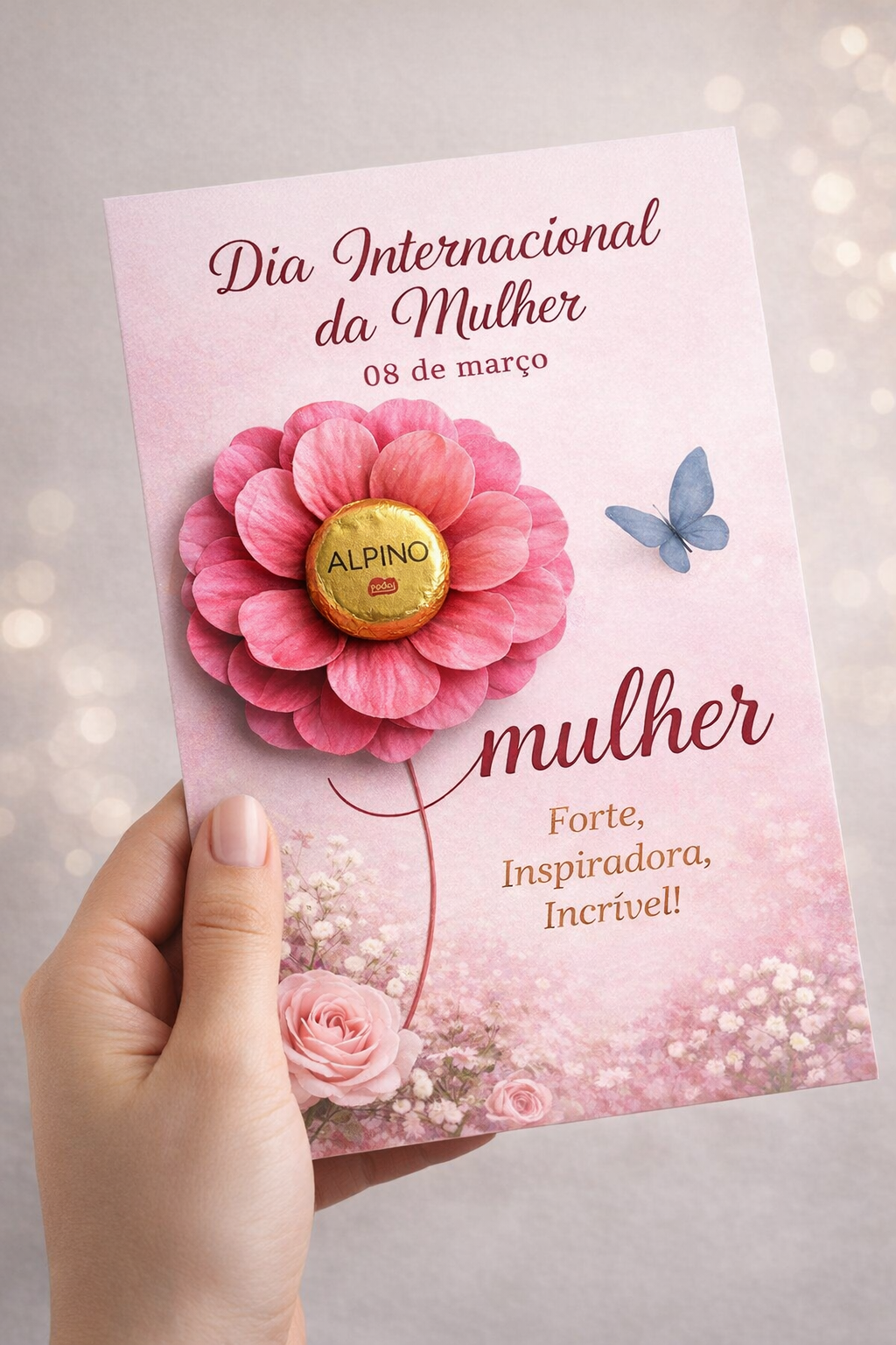 cartão dia da mulher empresarial