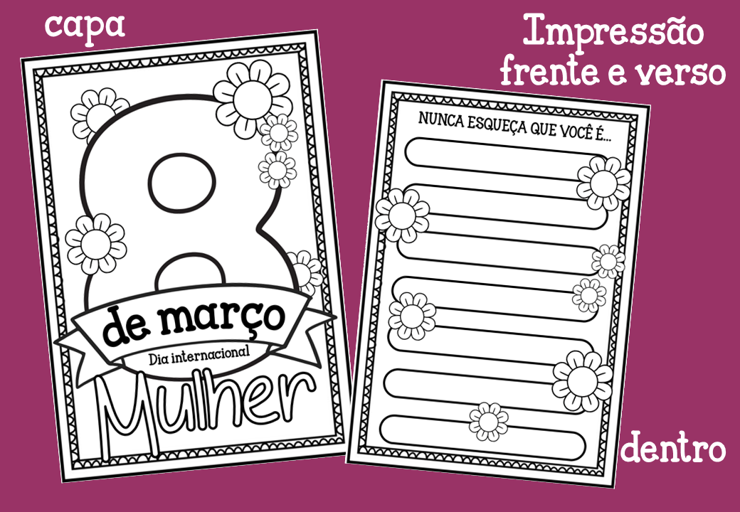 lembrancinha dia da mulher para imprimir