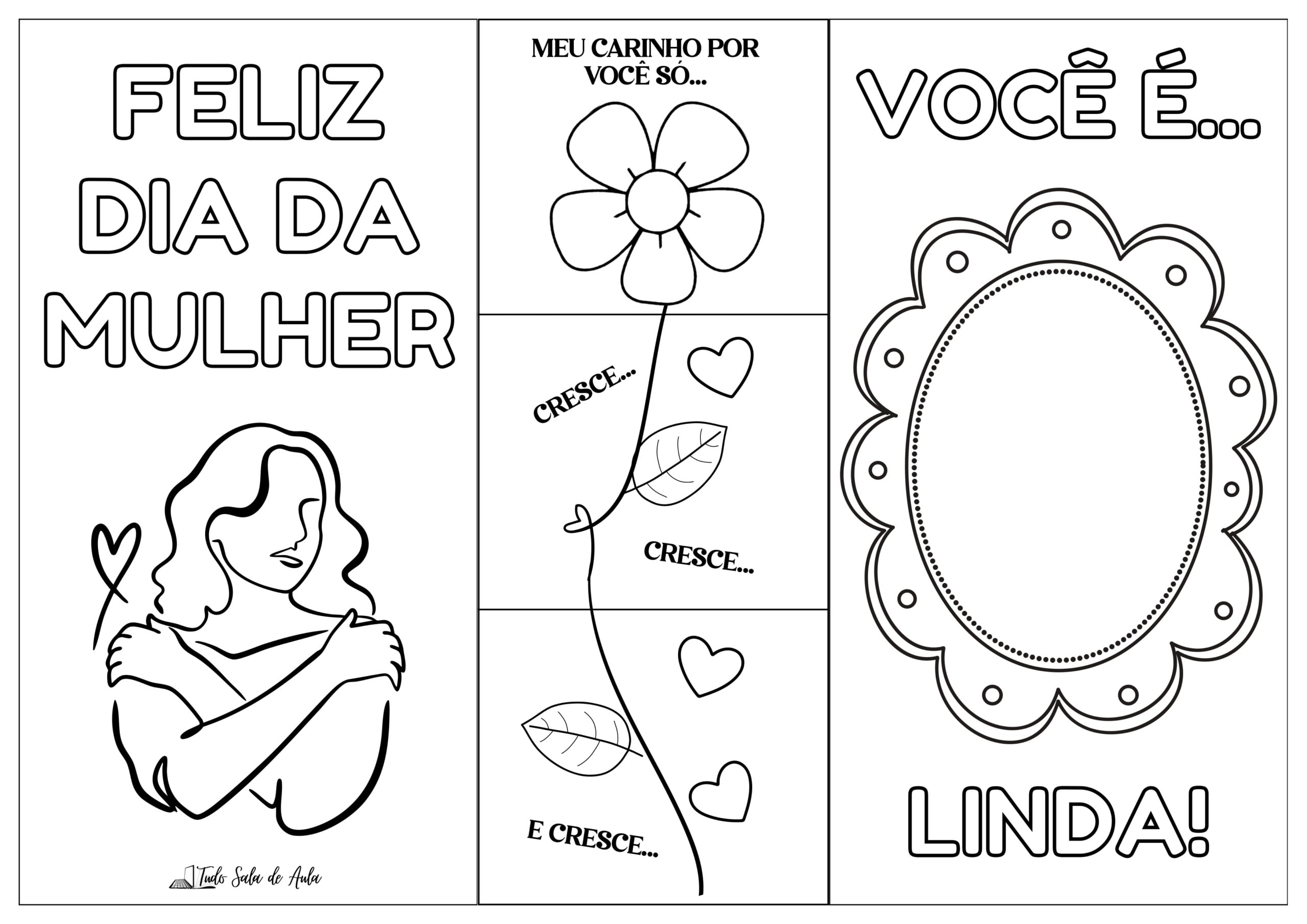 cartão dia da mulher criativo