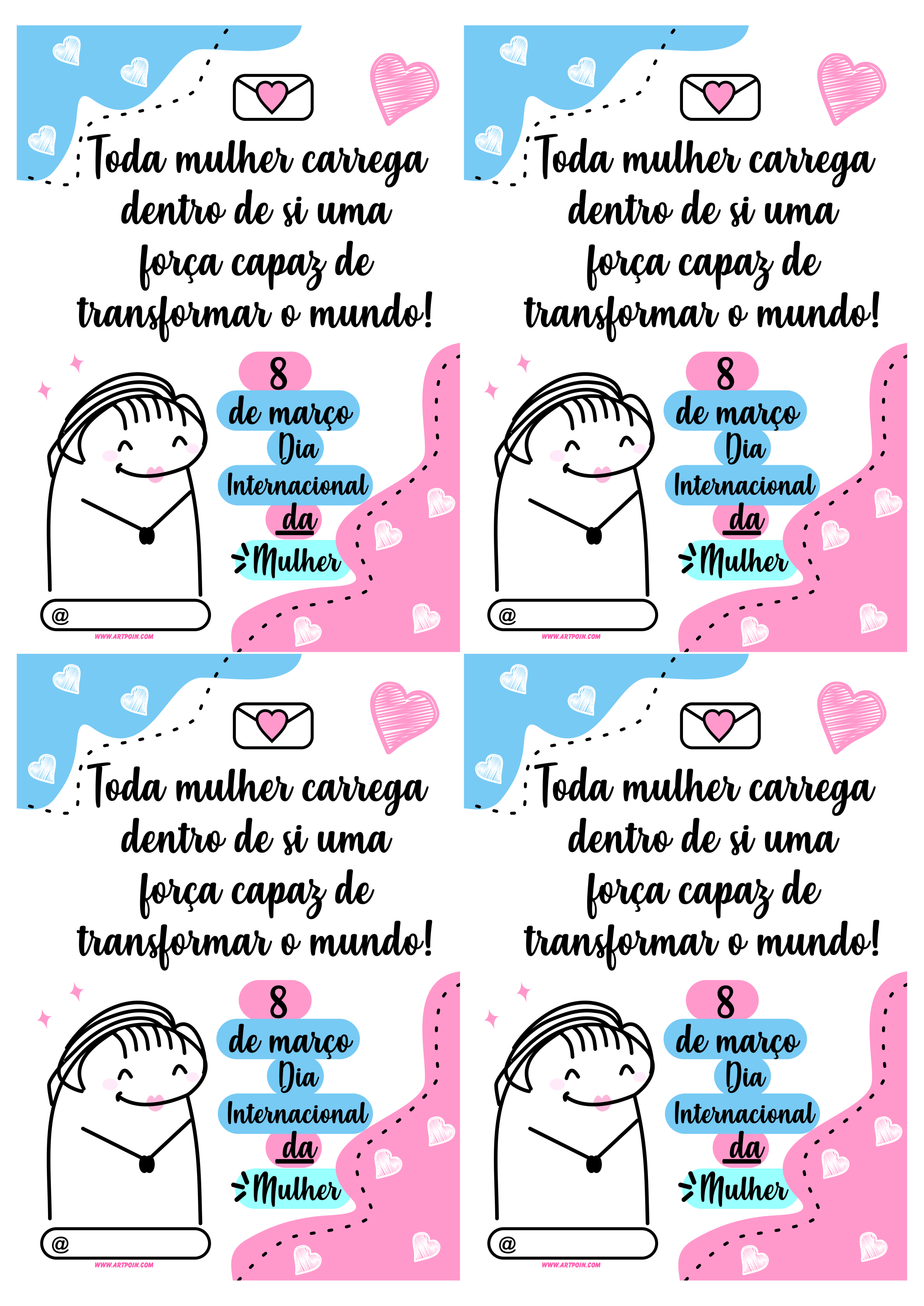 como fazer cartão dia da mulher