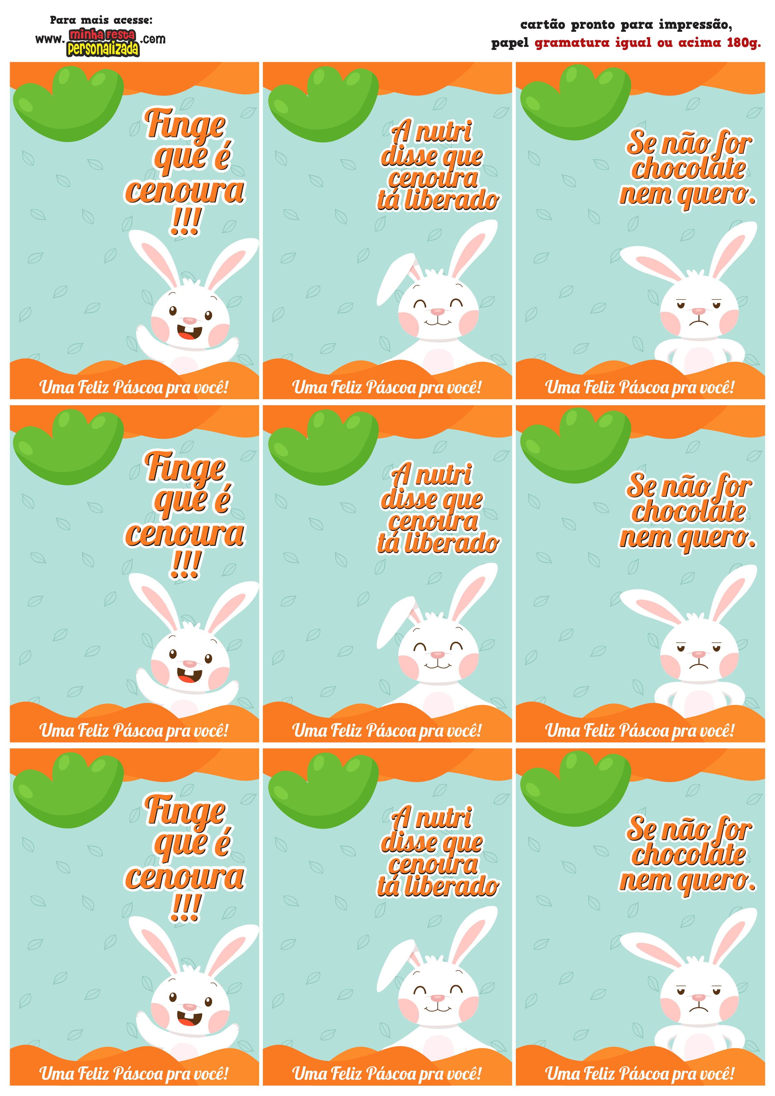 cartão de páscoa infantil para imprimir