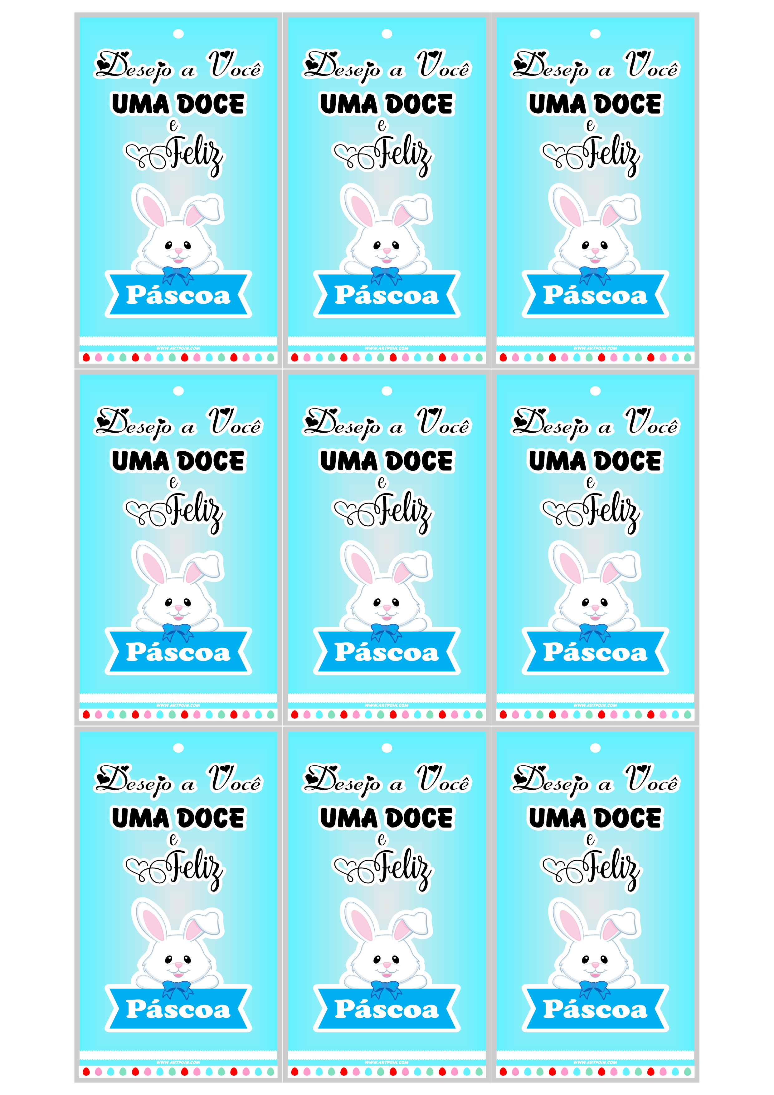 cartão de páscoa para clientes para imprimir