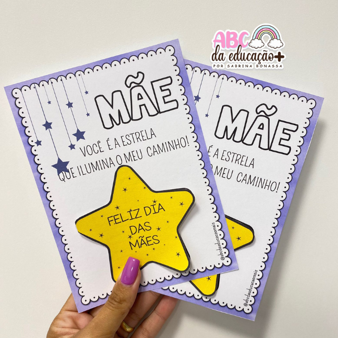 cartão dia das mães educação infantil passo a passo