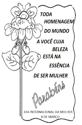 cartão dia da mulher para clientes imprimir