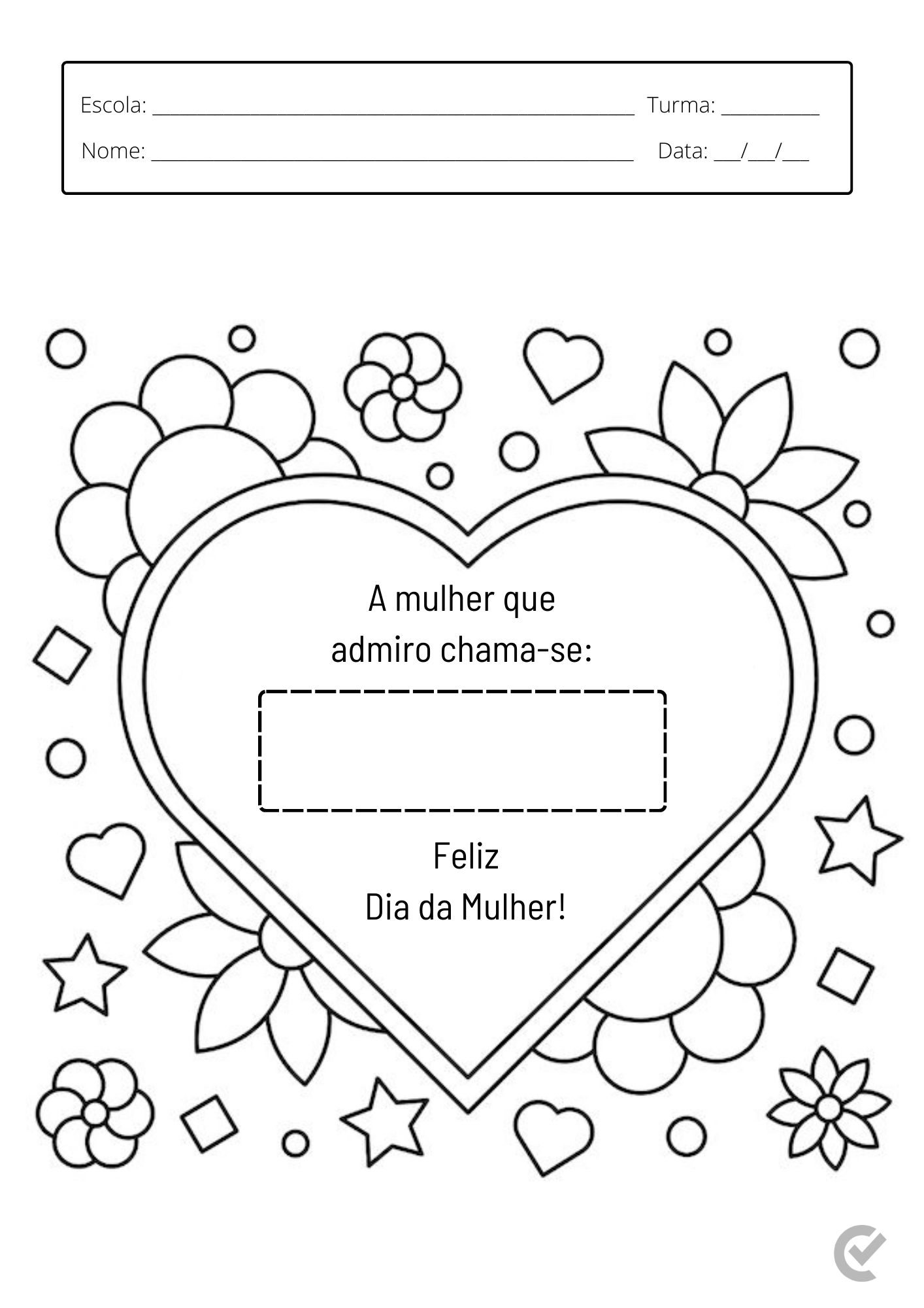 cartão dia da mulher editável