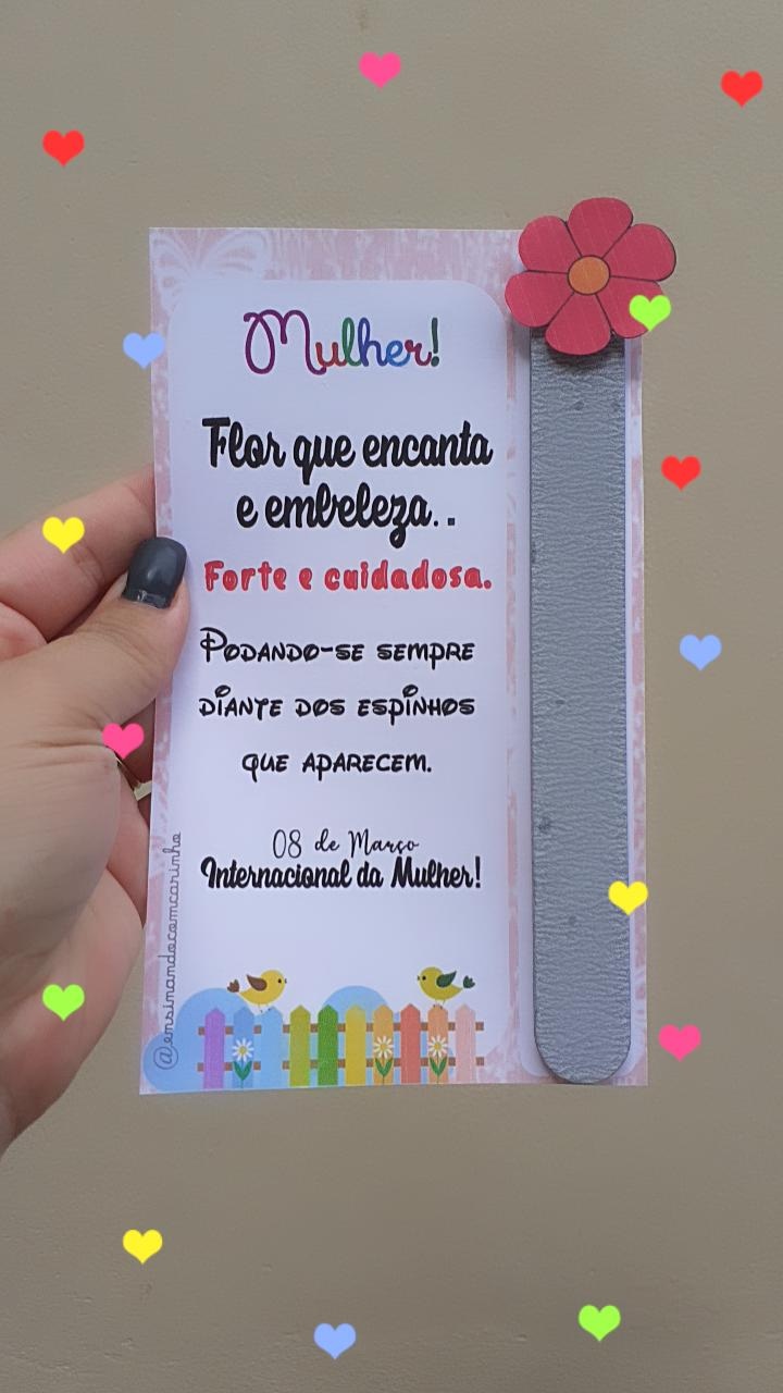 cartão dia internacional da mulher para imprimir