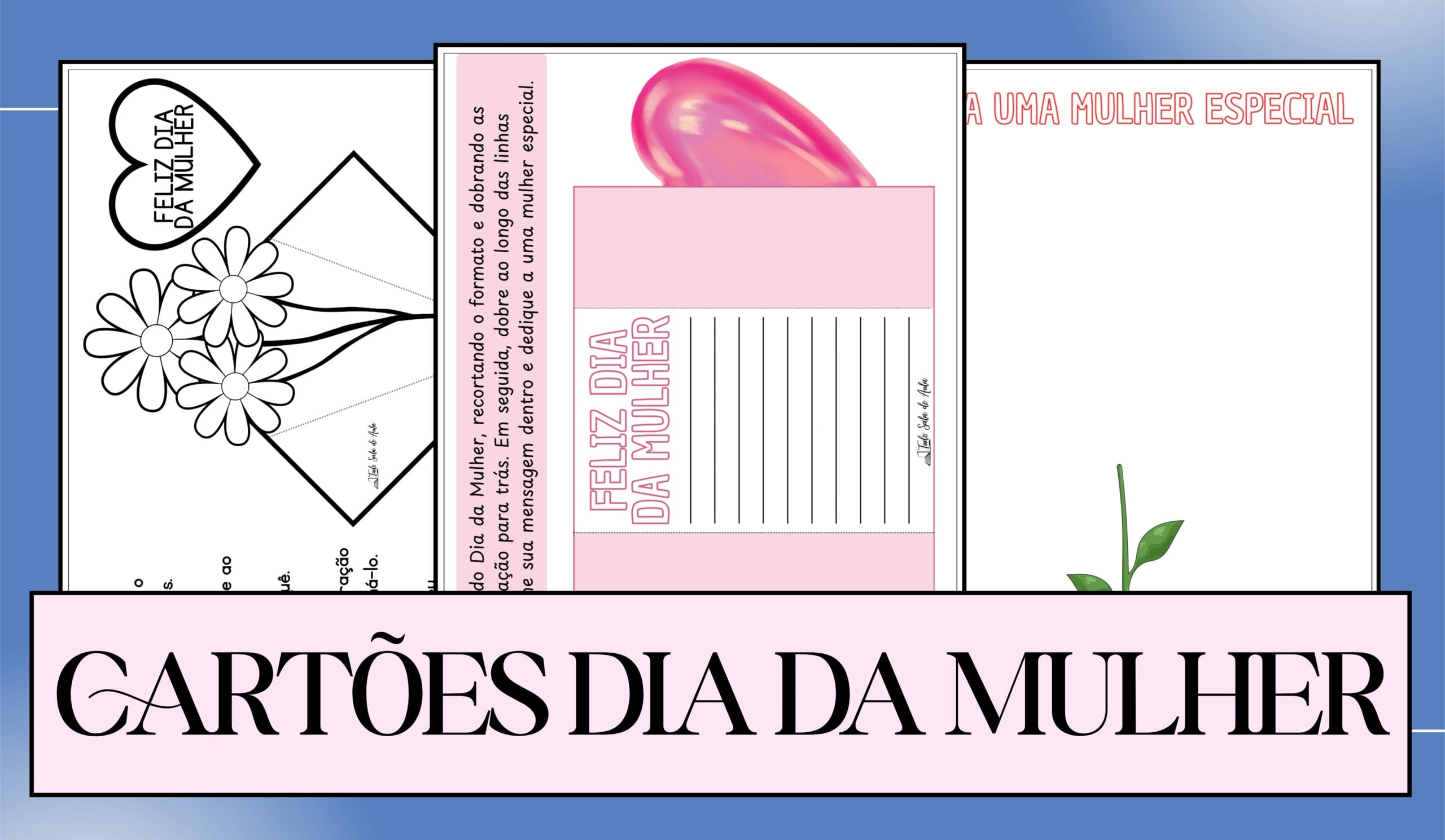 cartão dia da mulher editável