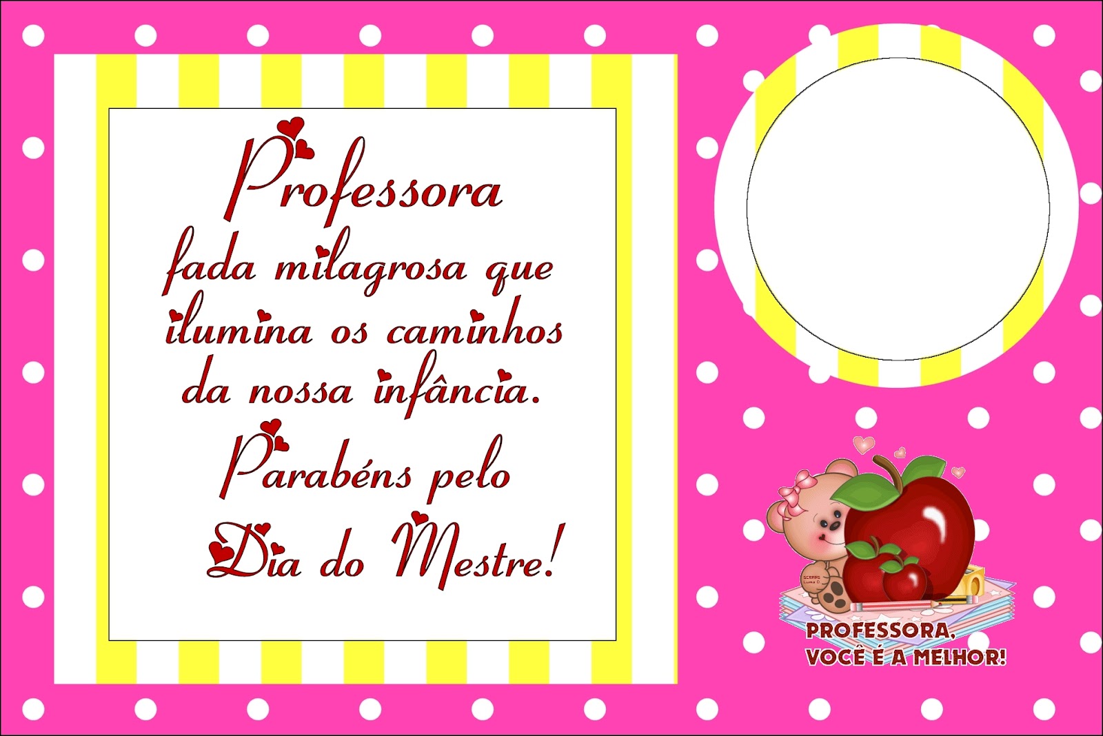 cartão professor criativo