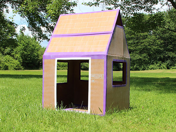 construção sustentável com papelão