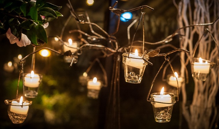 casamento rustico com velas
