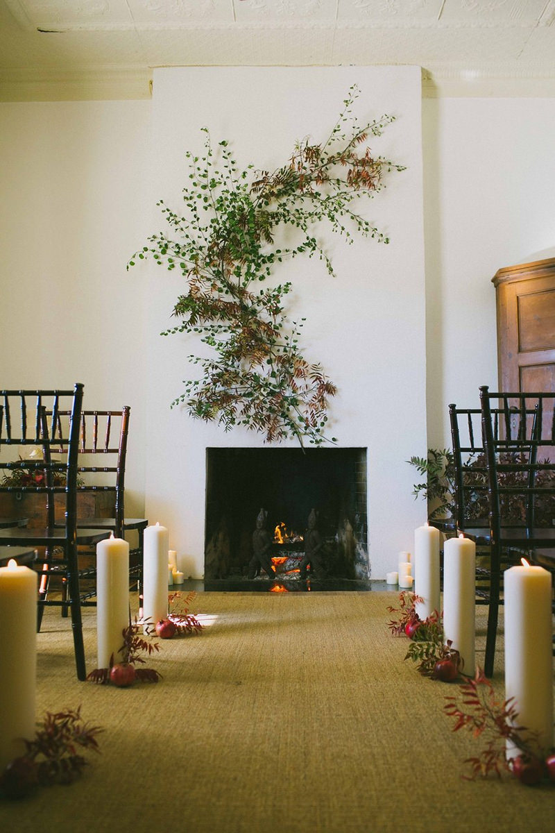 velas de LED vs velas de cera para casamento rústico