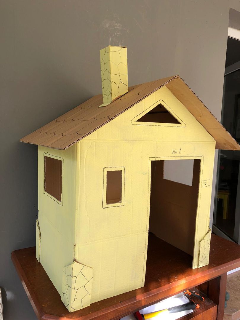 casinha de papelão infantil grande