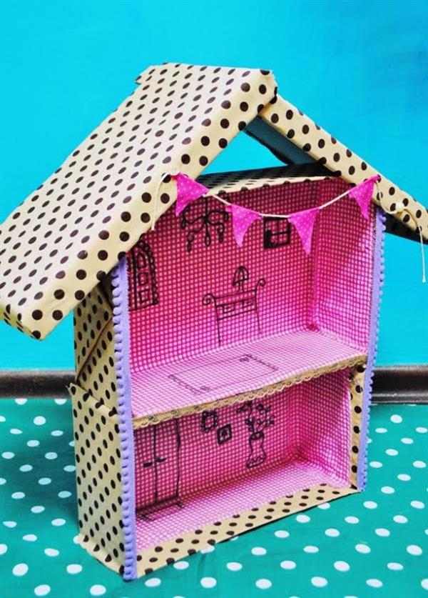 casinha de papelão resistente