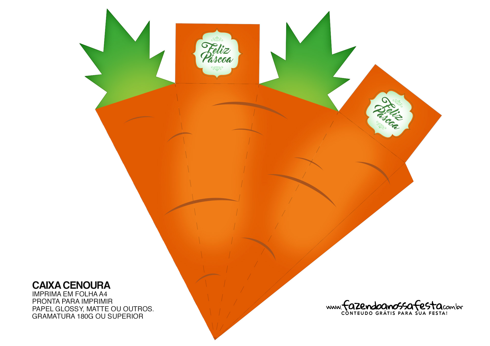 molde cenoura páscoa para imprimir grátis