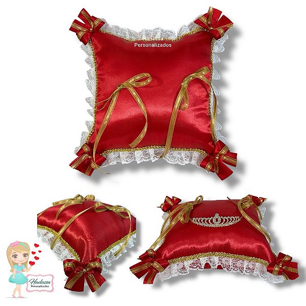 centro de mesa almofada com coroa