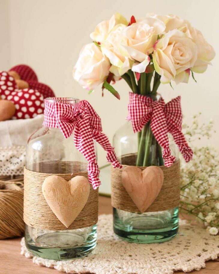 centro de mesa de garrafa de cerveja