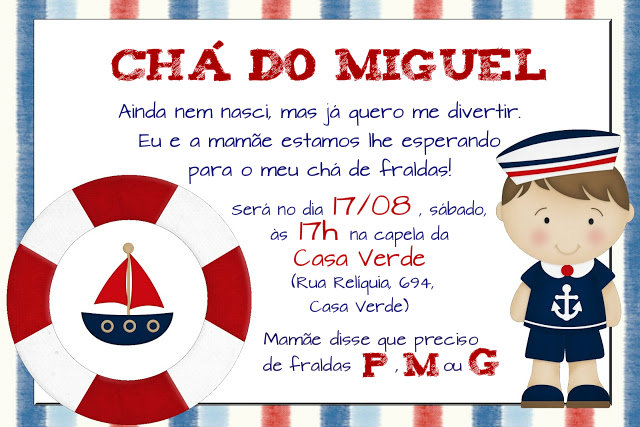 chá de bebê do marinheiro
