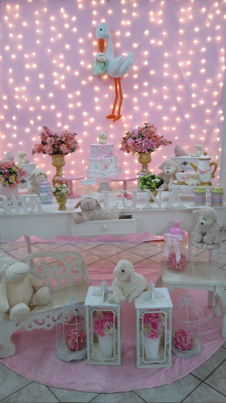 cha de bebe menina decoração